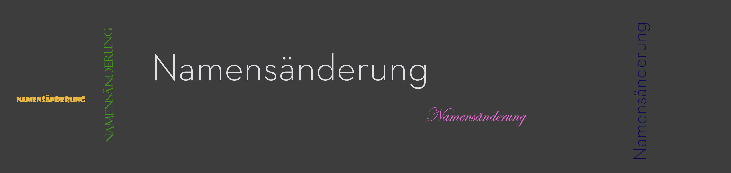 Namensänderung - öffentlich-rechtliche